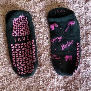 Tavi Noir Barbie Black and Pink Grip Socks